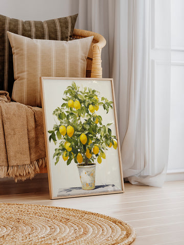 Saksıda Limon Ağacı - Art Print