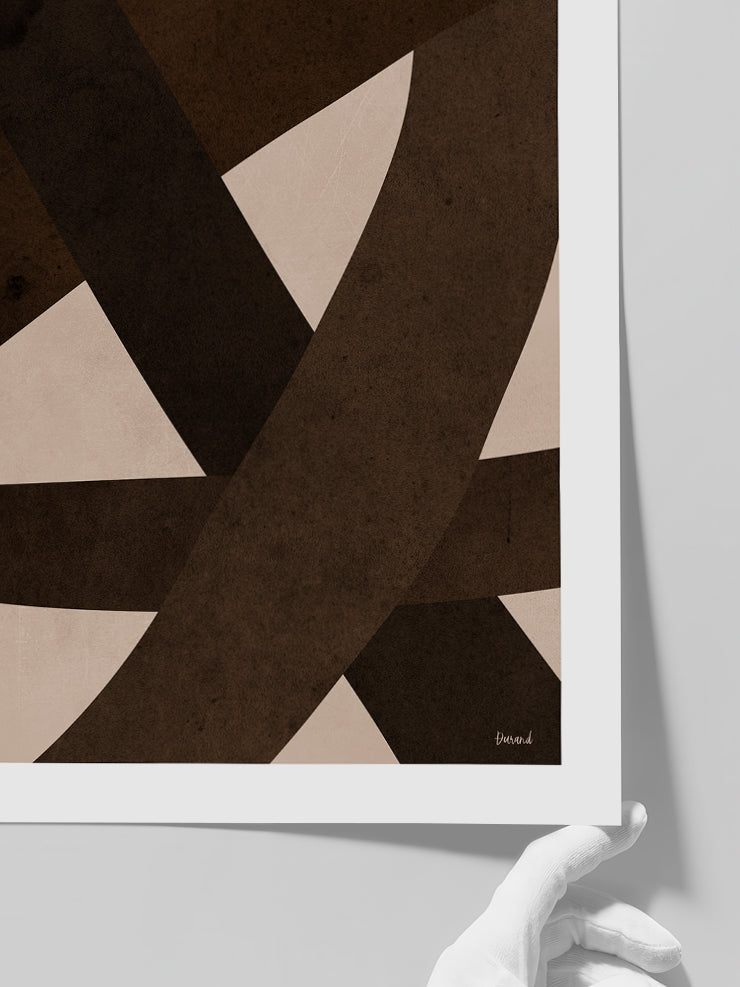 Brown Shapes N3 - Art Print  Poster