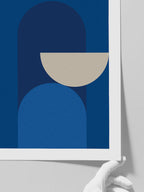 Geometrik Form Mavi N3 - Art Print