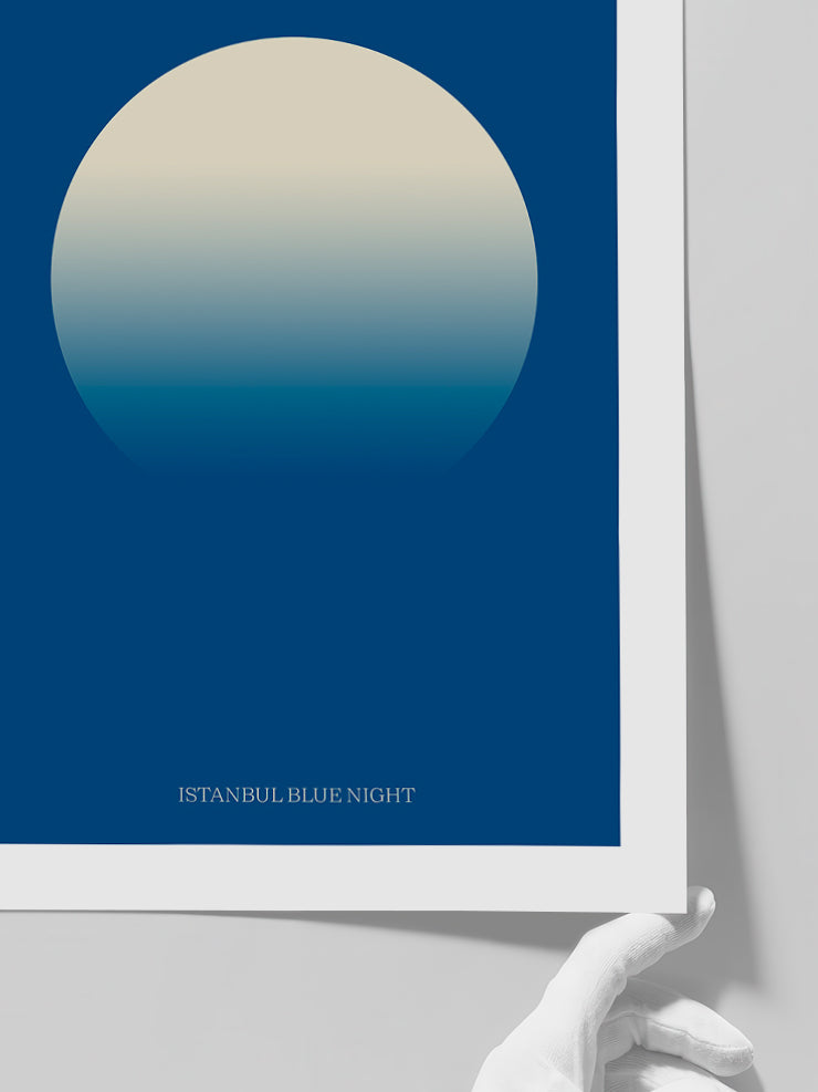 Istanbul Blue Night - Art Print  Poster