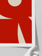 Geometric Forms Red - Art Print