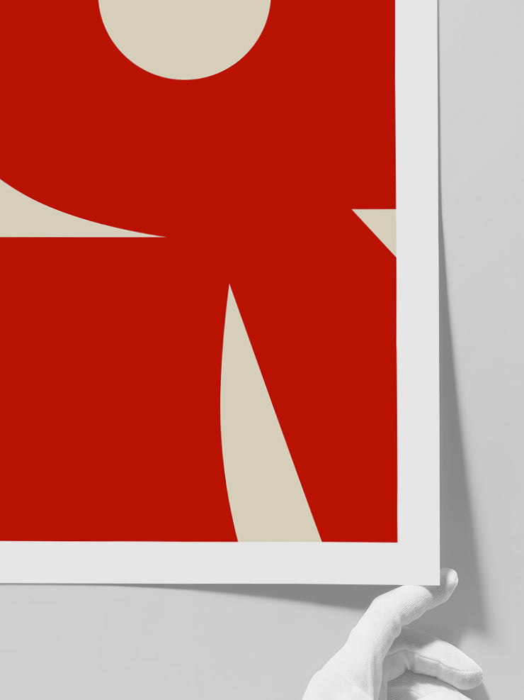 Geometric Forms Red - Art Print  Poster