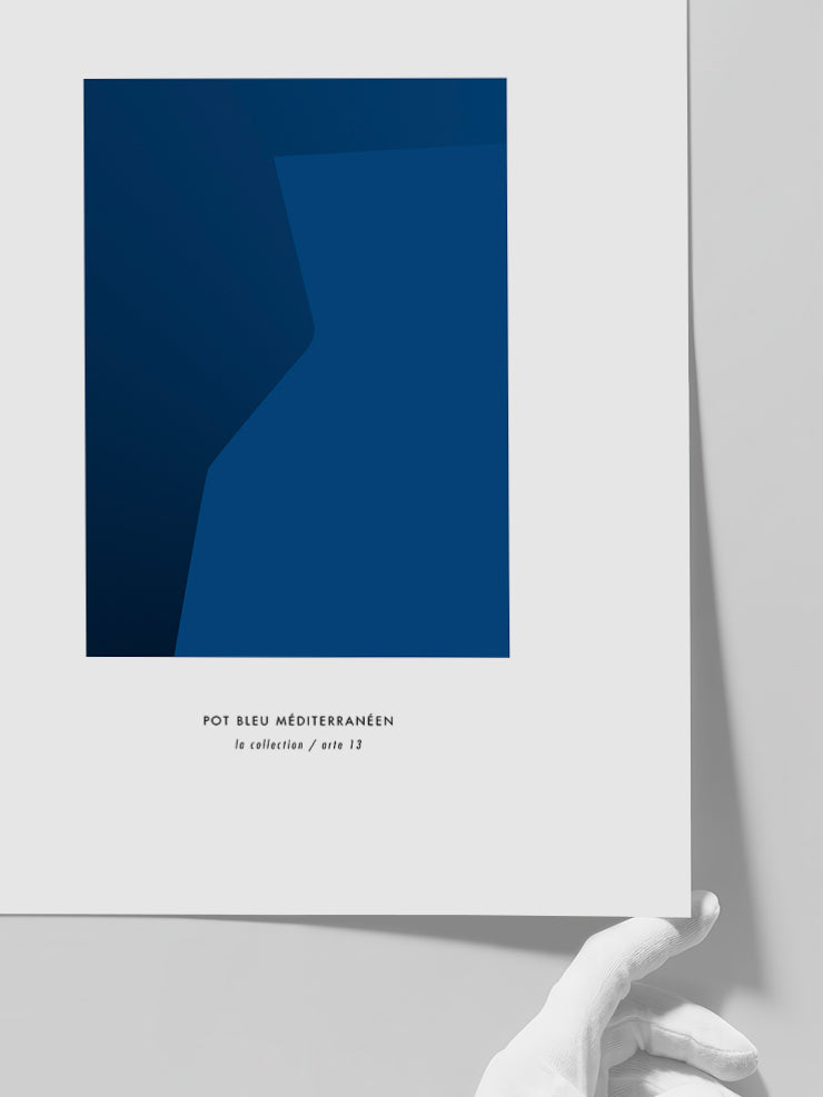 Pot Bleu Méditerranéen - Art Print  Poster