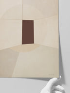 Soyut Kahverengi - Art Print