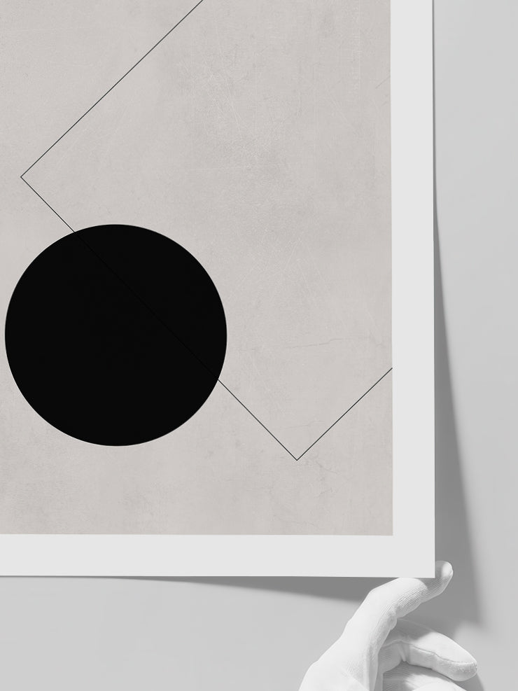 Square And Circle N2 - Art Print  Poster