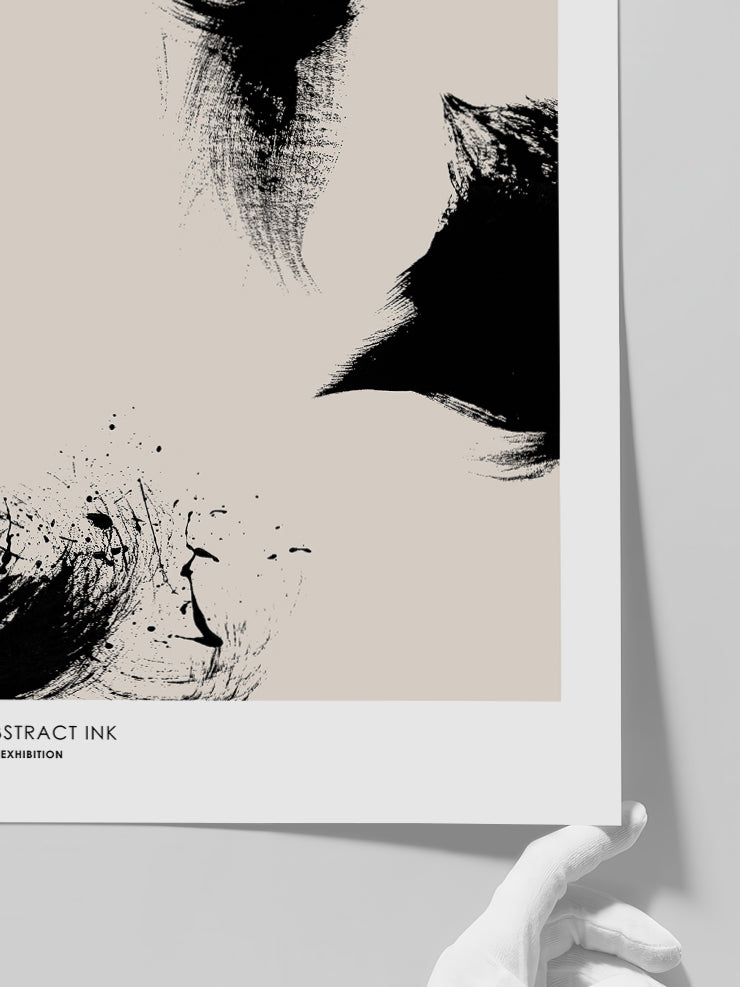 Abstract Ink N3 - Art Print  Poster