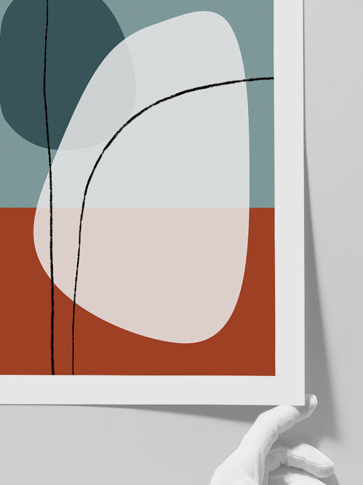 Shapes And Lines 1 - Art Print  Poster