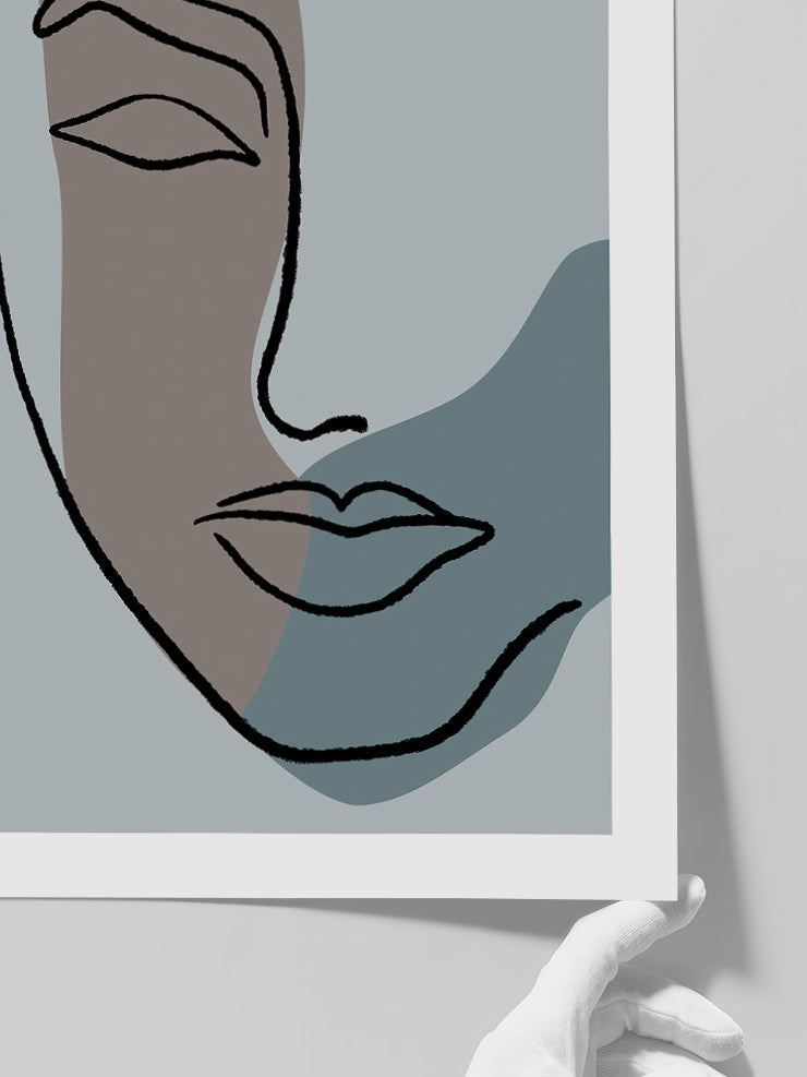 Kadın Yüzü - Art Print