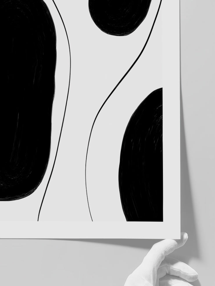 Noir Sur Blanc N1 - Art Print