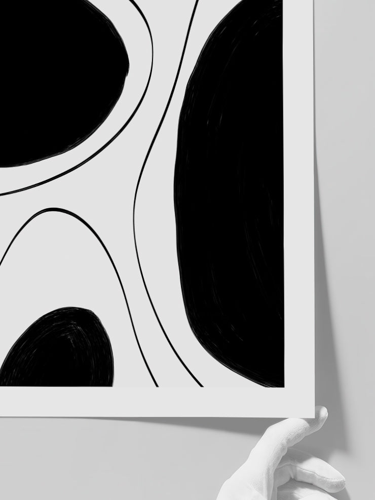 Noir Sur Blanc N2 - Art Print