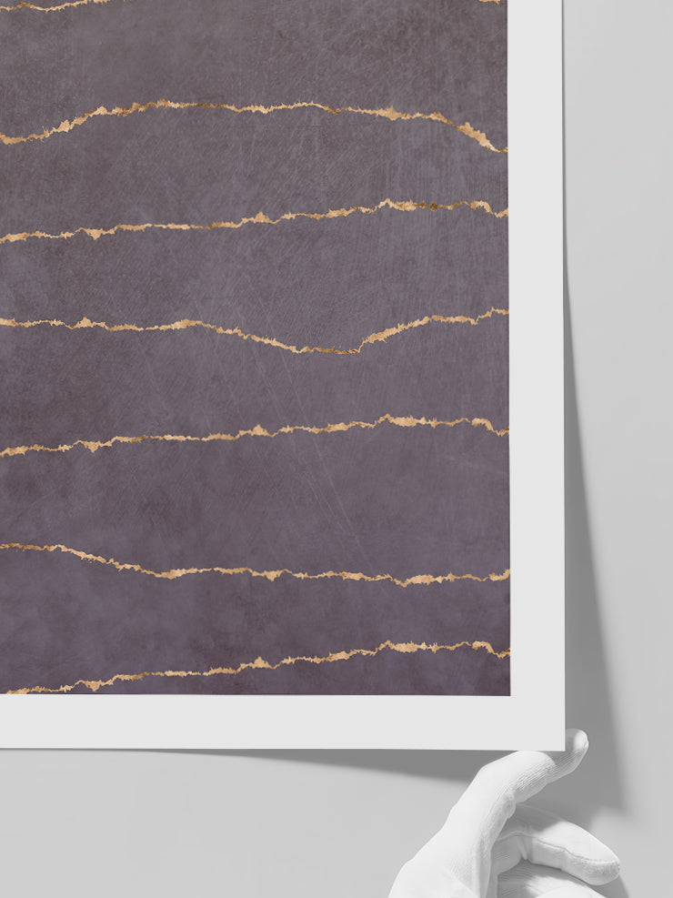 Gold Veins N4 - Art Print