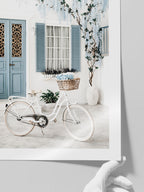 Beyaz Bisiklet - Art Print