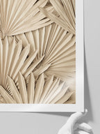 Bej Palmiye Yaprakları - Art Print
