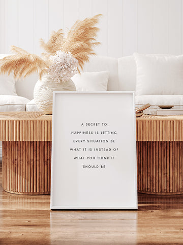 Secret To Happiness - Art Print