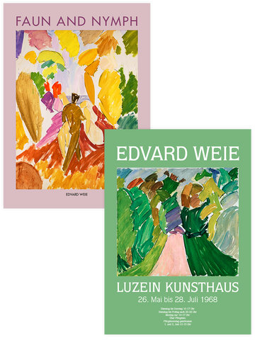 Edvard Weie Faun and Nymph - Poster Seti Duo