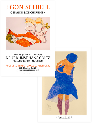 Egon Schiele Standing Girl - Poster Seti Duo