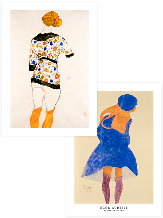Egon Schiele Girls - Poster Seti Duo