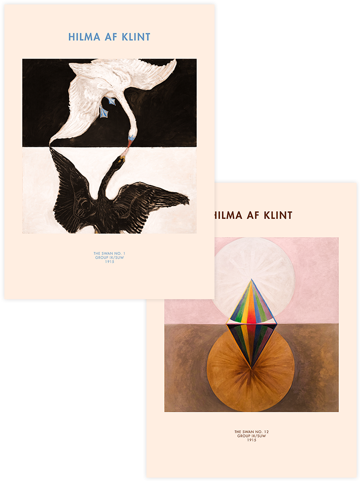 Hilma Af Klint - Poster Seti Duo Ünlü Ressamlar Poster