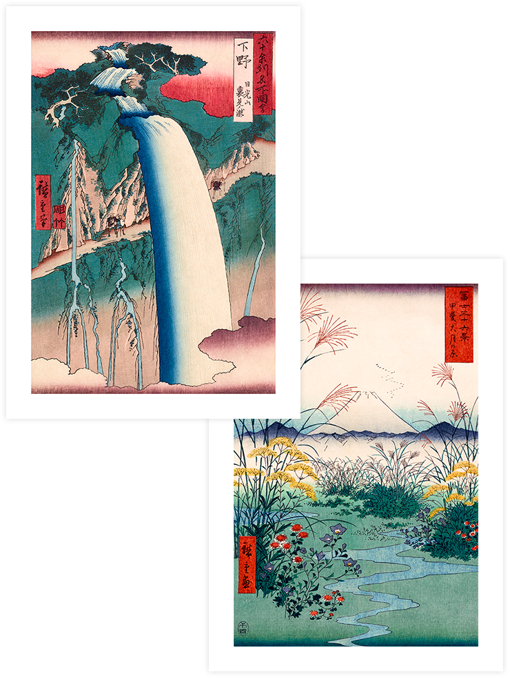 Japon Sanatı - Poster Seti Duo Ünlü Ressamlar Poster
