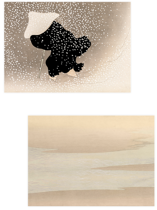 Kamisaka Sekka Ocean Waves & Snow - Poster Seti Duo