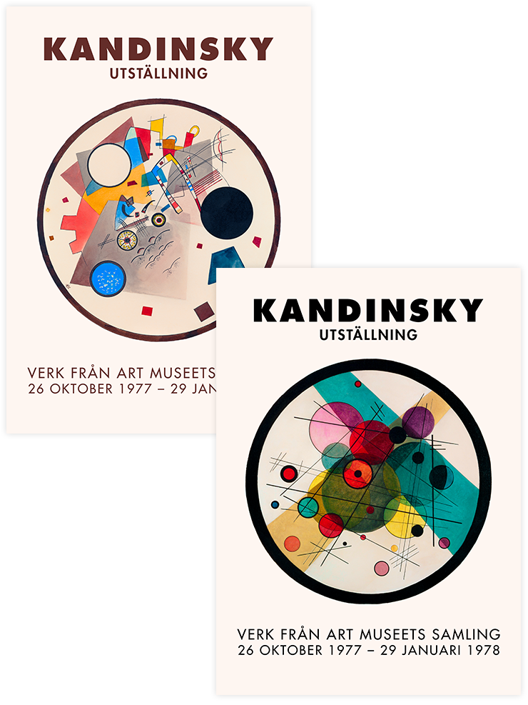 Kandinsky Geometric Colors - Poster Seti Duo Ünlü Ressamlar Poster