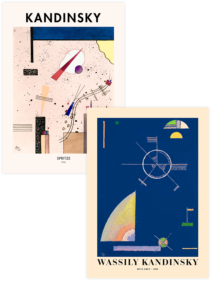 Kandinsky Spray - Poster Seti Duo Ünlü Ressamlar Poster