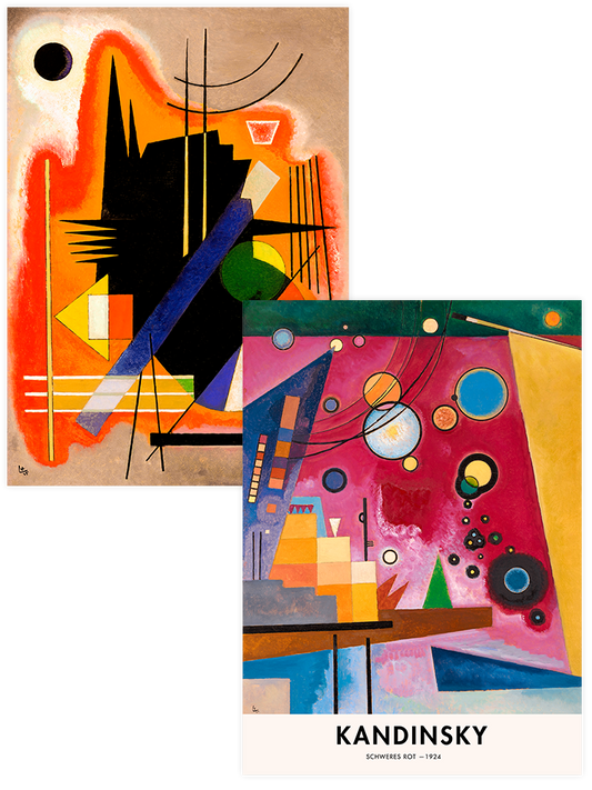 Kandinsky Heavy Red - Poster Seti Duo