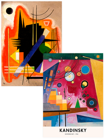 Kandinsky Heavy Red - Poster Seti Duo
