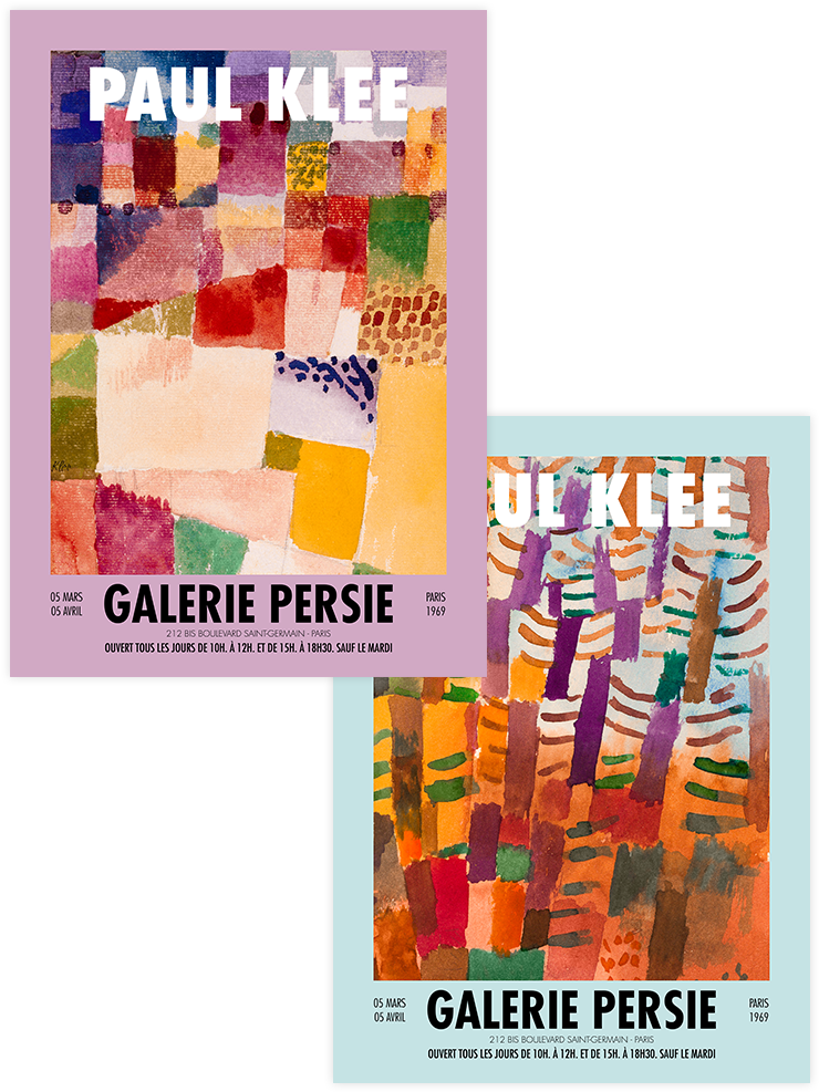 Paul Klee Afiş - Poster Seti Duo Ünlü Ressamlar Poster
