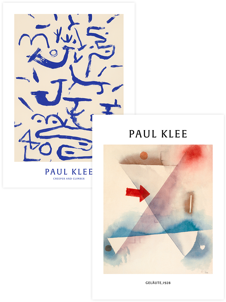 Paul Klee Gelaute - Poster Seti Duo Ünlü Ressamlar Poster