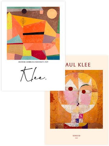 Paul Klee Joyful Mountain - Poster Seti Duo