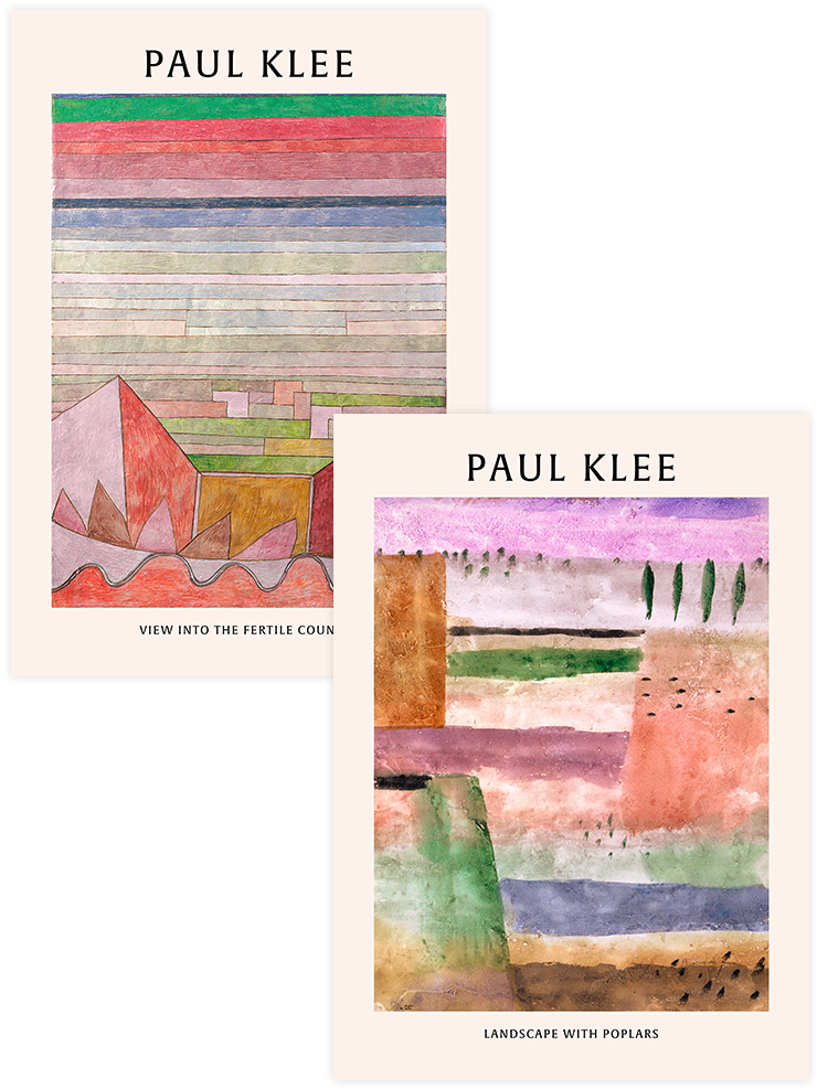 Paul Klee Fertile Country - Poster Seti Duo Ünlü Ressamlar Poster