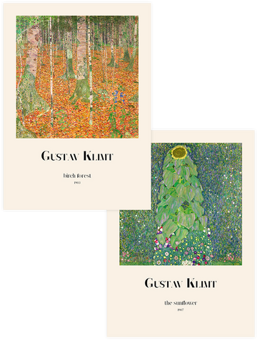 Gustav Klimt The Sunflower - Poster Seti Duo