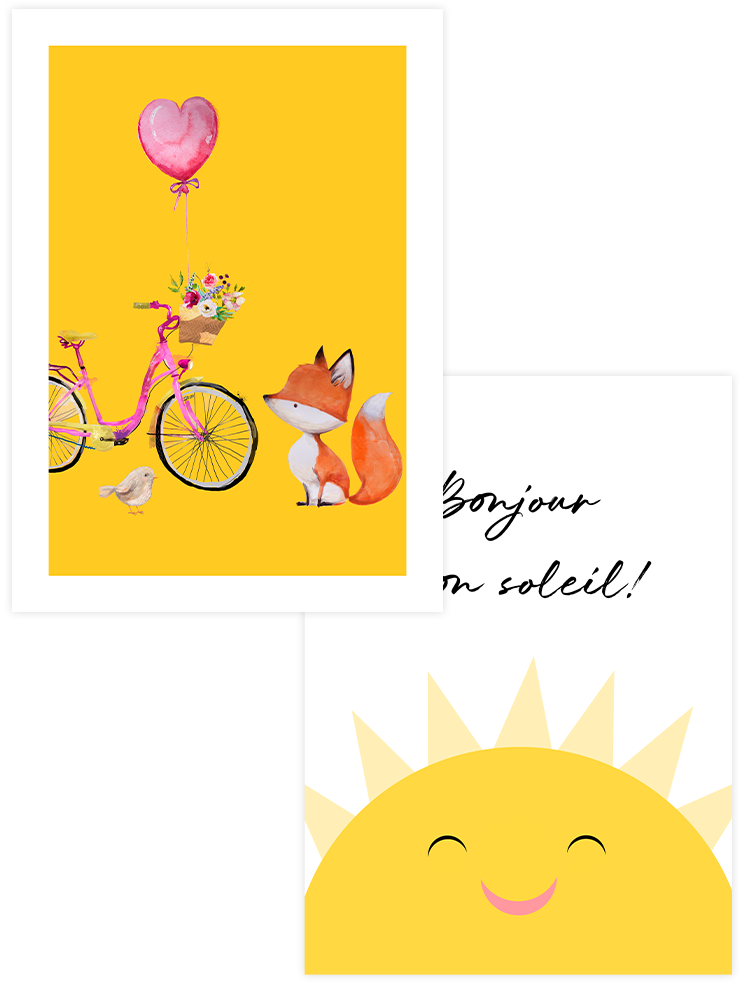 Yellow Touch -  Poster Seti Duo Çocuk Odası Poster