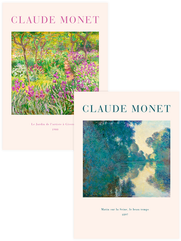 Claude Monet The Artist's Garden - Poster Seti Duo