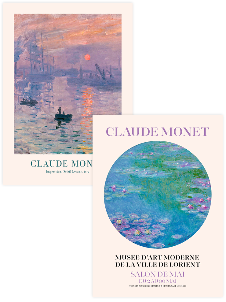Monet Impression - Poster Seti Duo Ünlü Ressamlar Poster