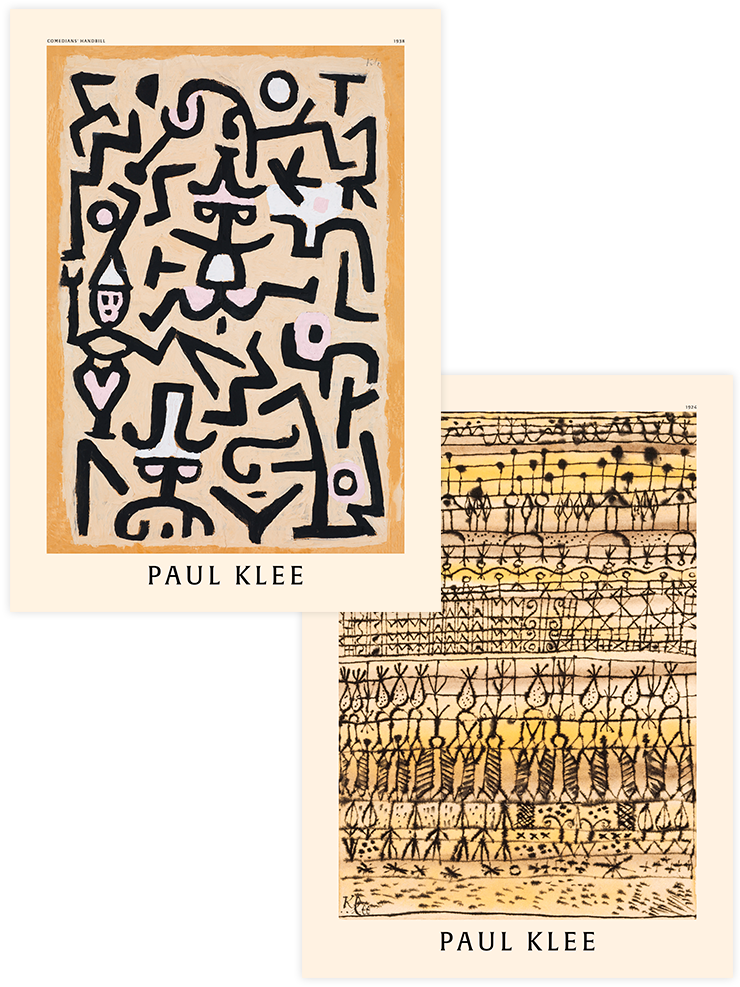 Paul Klee Comedians - Poster Seti Duo Ünlü Ressamlar Poster