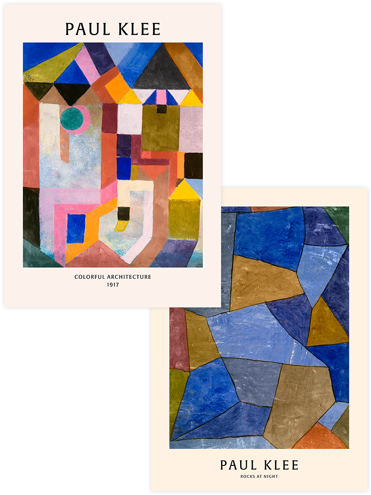 Paul Klee Colorful Architecture - Poster Seti Duo Ünlü Ressamlar Poster