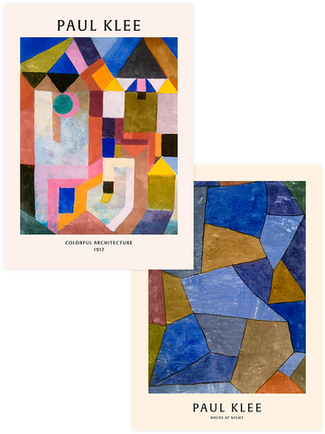 Paul Klee Colorful Architecture - Poster Seti Duo