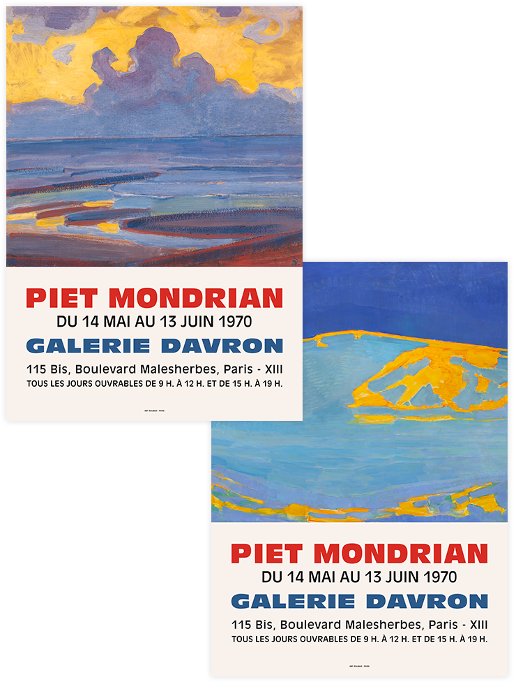 Mondrian Afiş - Poster Seti Duo Ünlü Ressamlar Poster