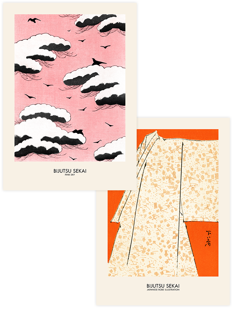 Bijutsu Sekai Illustrations - Poster Seti Duo Ünlü Ressamlar Poster