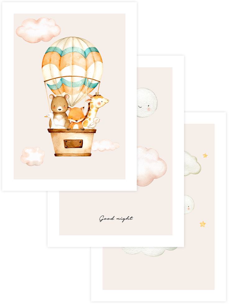 Gökyüzüne Seyahat - Poster Seti Trio