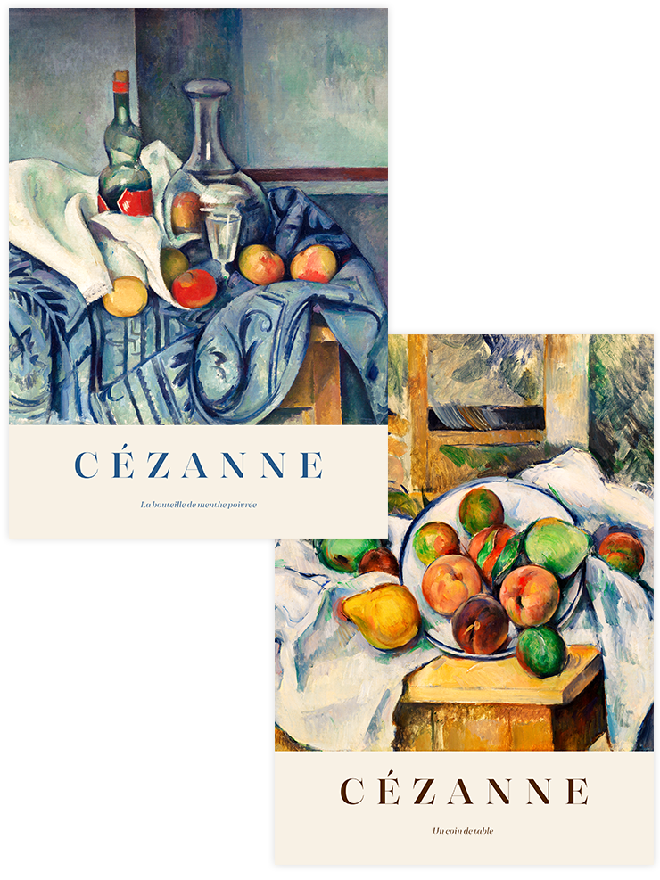 Cezanne Nature Morte - Poster Seti Duo Ünlü Ressamlar Poster