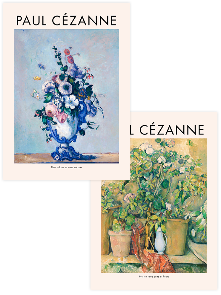 Cezanne Flowers & Plants - Poster Seti Duo Ünlü Ressamlar Poster