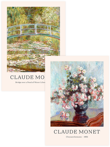 Monet Chrysanthemums- Poster Seti Duo