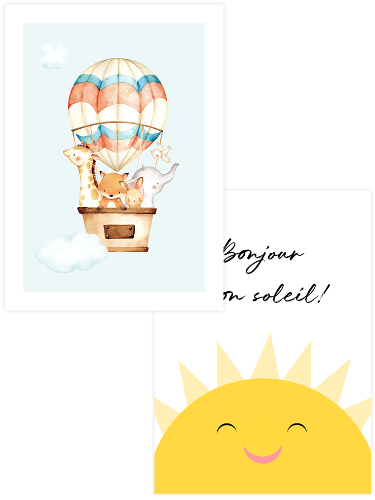 Sunny Touch -  Poster Seti Duo Çocuk Odası Poster