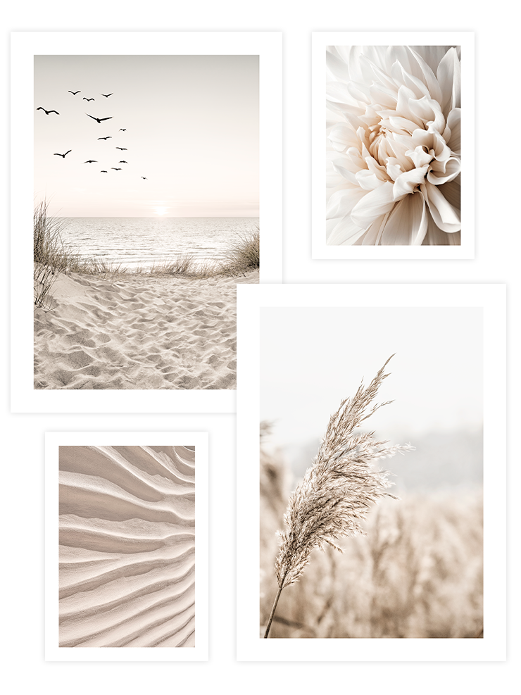 Beige Mood Poster Seti Fotoğraflar Poster
