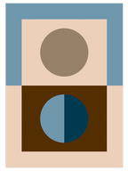 Blue, Brown, Beige - Poster Seti Duo