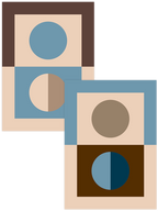 Blue, Brown, Beige - Poster Seti Duo