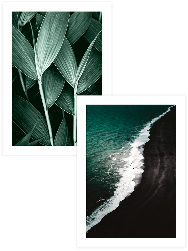 Green Aesthetic - Poster Seti Duo Fotoğraflar Poster